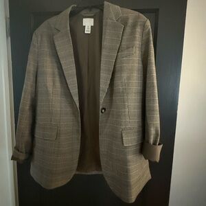 H&M Oversized Blazer Brown - Small